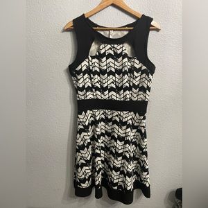 EUC Sz L Blk &White Andrea Dress